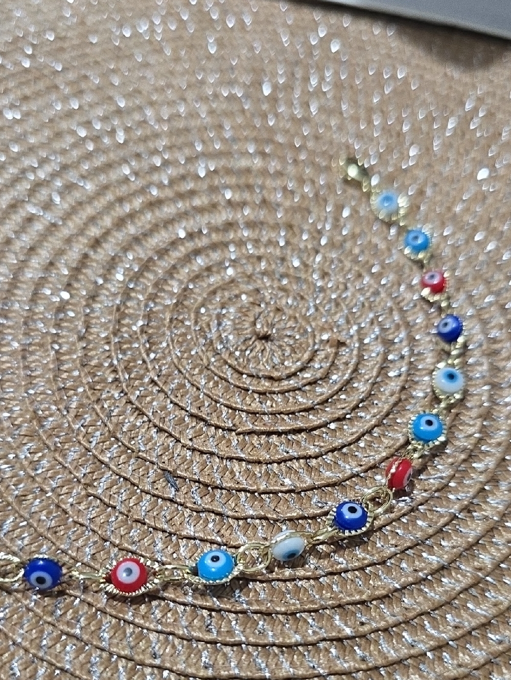 Gold-Tone Multicolor Evil Eye Bracelet - Women Jewelry